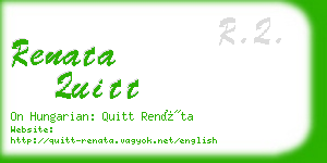 renata quitt business card